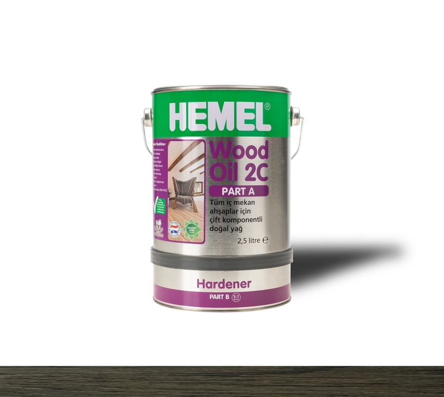 Hemel Wood Oil 2C Black - Renkli Parke & Mobilya Yağı